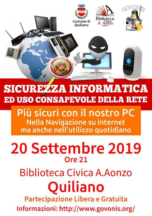 Locandina Sicurezza Informatica - Quiliano